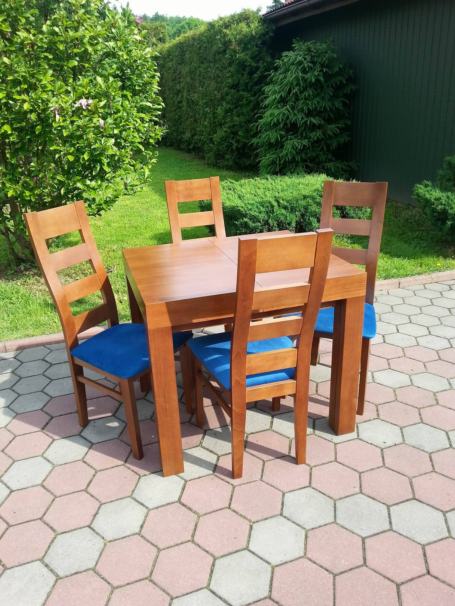 Stół drewniany WOJTEK + krzesła drewniane JACEK